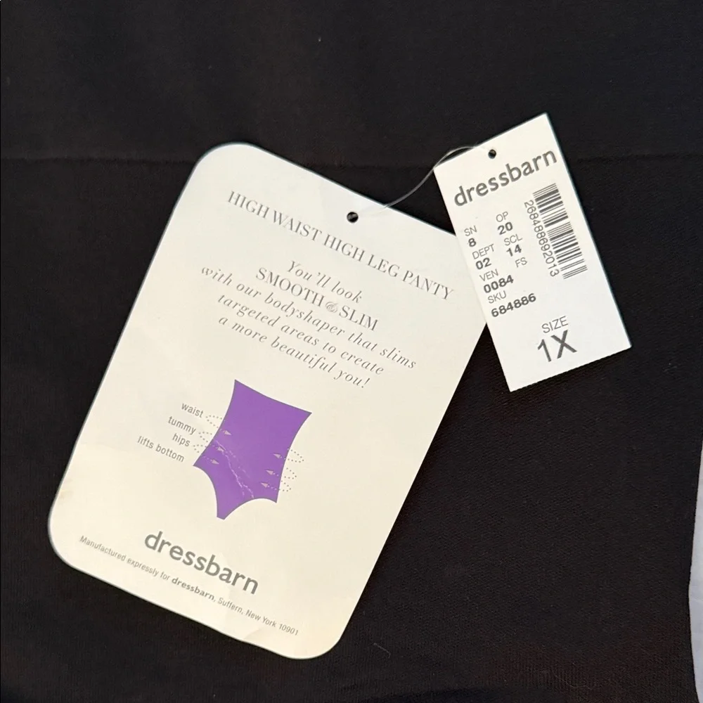 Dressbarn Black Smooth & Slim High Waisted Shapewear 1X NWT - Picture 5 of 7